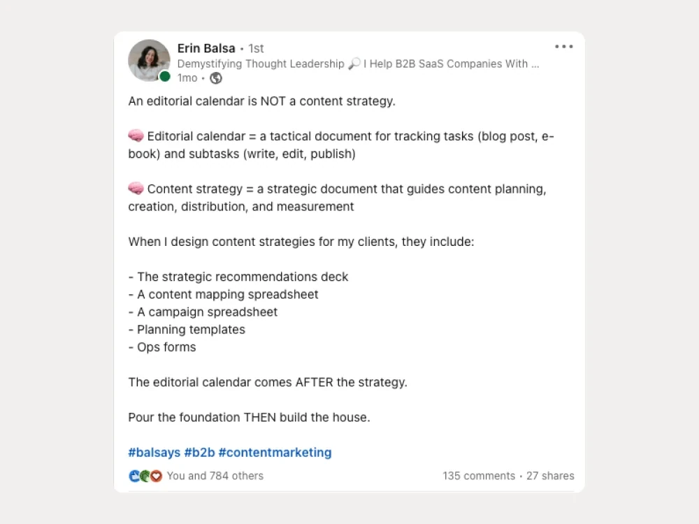 Text post example